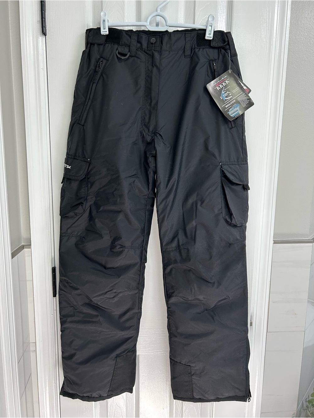 Women’s Black Insulated Cargo Snow Pants